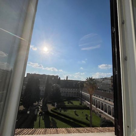 Camera X2 Con Magnifica Vista Sul Chiostro Di Michelangelo E Le Terme Di Diocleziano Rome Bagian luar foto